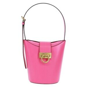 Salvatore Ferragamo Leather Gancini Shoulder Bag Pink